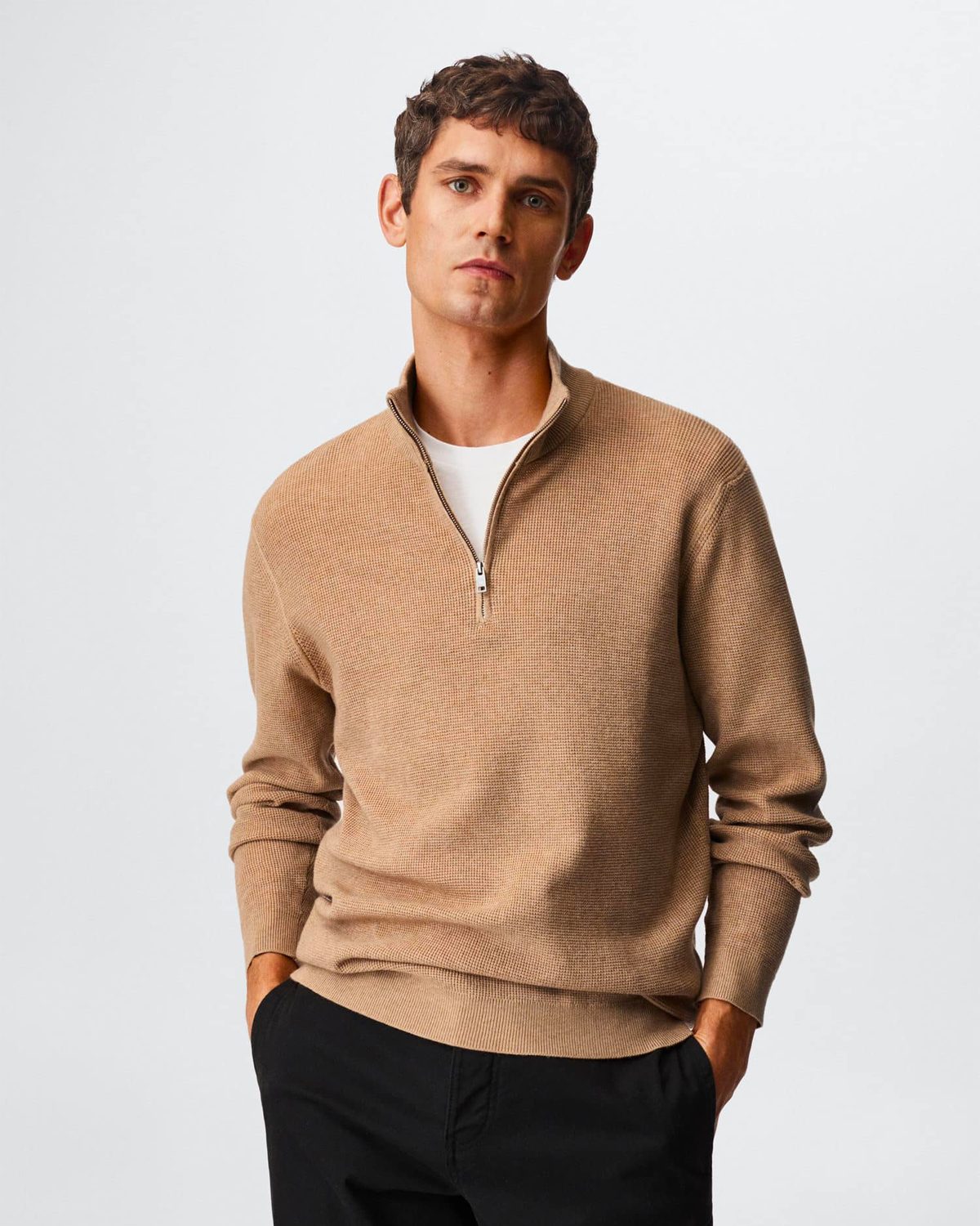 Slim-fit cotton suit pants - Image 2