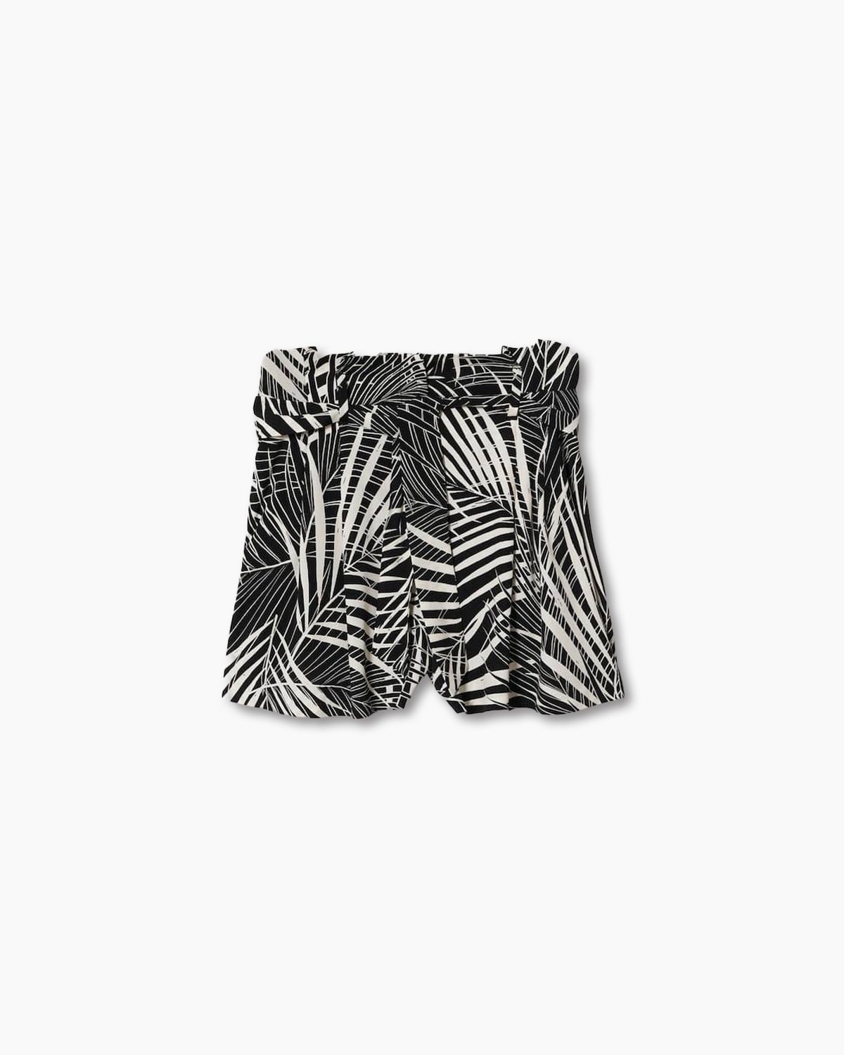 Printed belt shorts